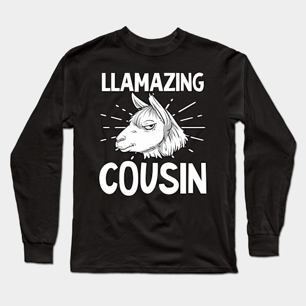 Cousin Crew Shirt | Llamazing Llama Cousin Long Sleeve T-Shirt by Gawkclothing